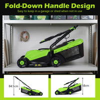 Electric Lawn Mower with 5-Position Height Adjustment