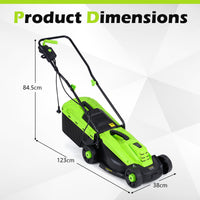 Electric Lawn Mower with 5-Position Height Adjustment
