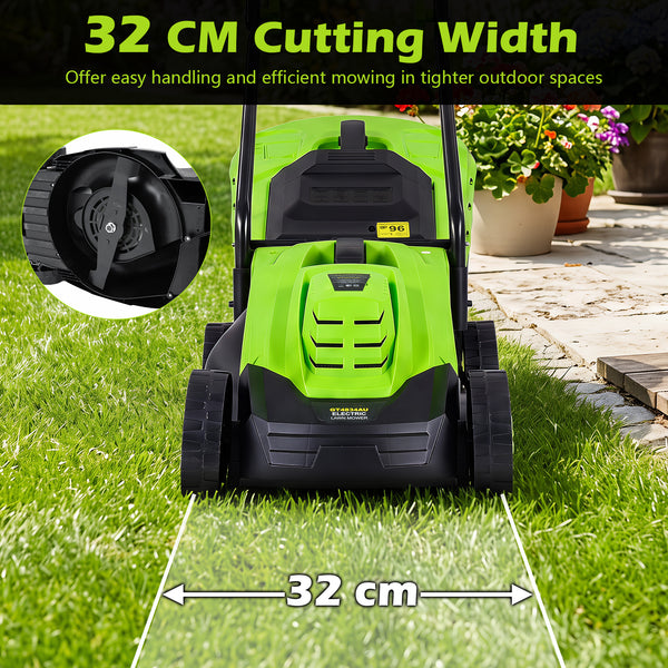 Electric Lawn Mower with 5-Position Height Adjustment