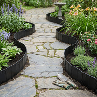 Plastic Garden Edging Kit Interlocking Design for Landscaping and Lawn