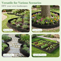 Plastic Garden Edging Kit Interlocking Design for Landscaping and Lawn