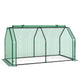 Portable Mini Greenhouse with Roll-up Zipper Door and Metal Frame