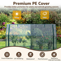 Portable Mini Greenhouse with Roll-up Zipper Door and Metal Frame