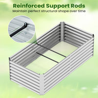 180 x 90 x 50 cm Galvanized Raised Garden Bed Kit
