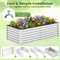 180 x 90 x 50 cm Galvanized Raised Garden Bed Kit