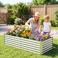 180 x 90 x 50 cm Galvanized Raised Garden Bed Kit