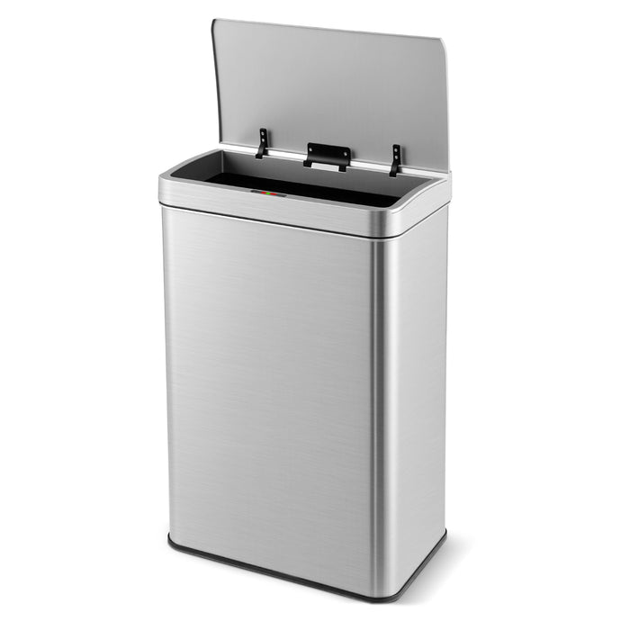 60L Automatic Trash Can with Lid, Motion Sensor Garbage Can with Stay Open & Soft Close Function