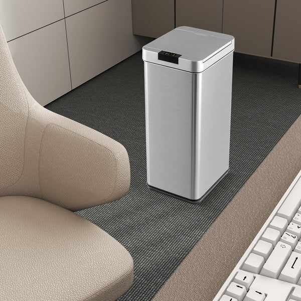48L Automatic Trash Can with Lid, Motion Sensor Garbage Can with Stay Open & Soft Close Function