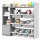 Kids Bookshelf with 8 Storage Boxes and 2 Open Shelves