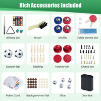 10-in-1 Combo Game Table Set with Foosball and Air Hockey for Home
