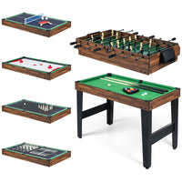 10-in-1 Combo Game Table Set with Foosball and Air Hockey for Home