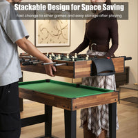 10-in-1 Combo Game Table Set with Foosball and Air Hockey for Home