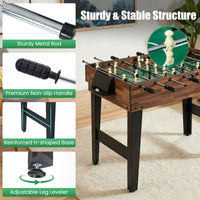 10-in-1 Combo Game Table Set with Foosball and Air Hockey for Home