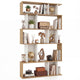 5-Tier Geometric Display Rack with Open Shelves and Closed Cubes for home