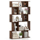 5-Tier Geometric Display Rack with Open Shelves and Closed Cubes for home