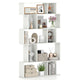 5-Tier Geometric Display Rack with Open Shelves and Closed Cubes for home