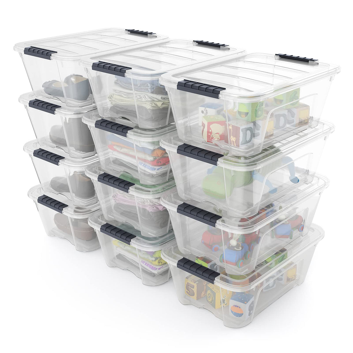 Giantex 12L Plastic Storage Bin Tote Organizing Container