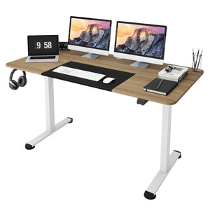 Giantex 140 x 70cm Large Electric Standing Desk, Height Adjustable Sit to Stand Desk