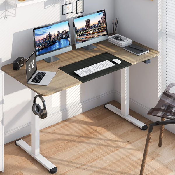 Giantex 140 x 70cm Large Electric Standing Desk, Height Adjustable Sit to Stand Desk