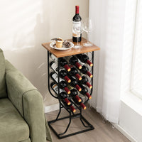 Giantex 14 Bottles Wine Rack with Detachable & Lockable Wheels