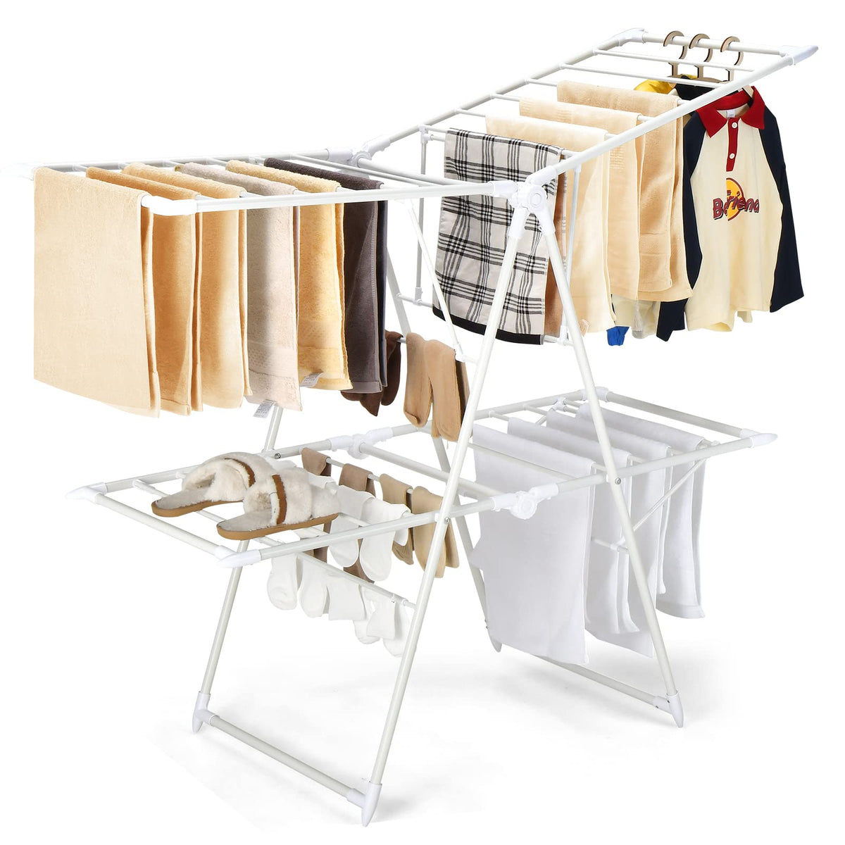 Giantex 2-Level Foldable Clothes Drying Rack Laundry Rack