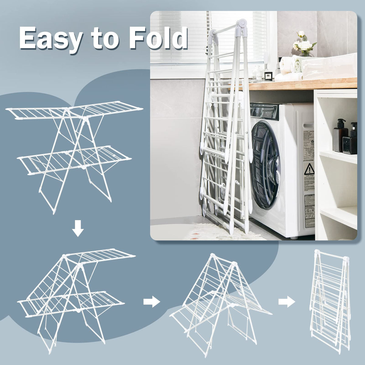 Giantex 2-Level Foldable Clothes Drying Rack Laundry Rack