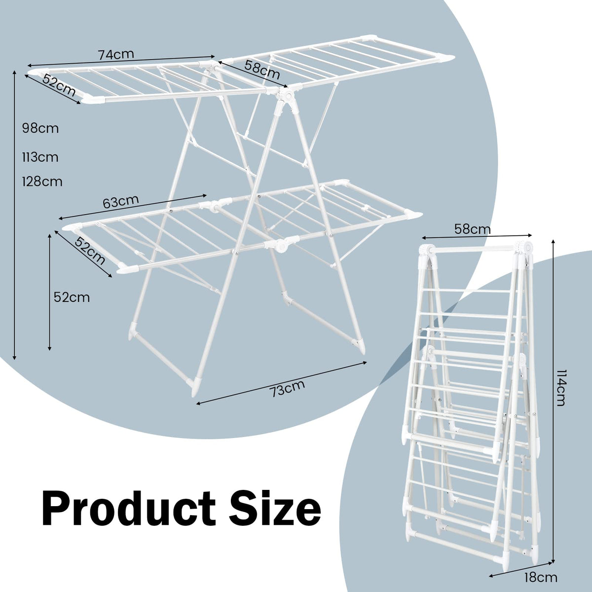 Giantex 2-Level Foldable Clothes Drying Rack Laundry Rack