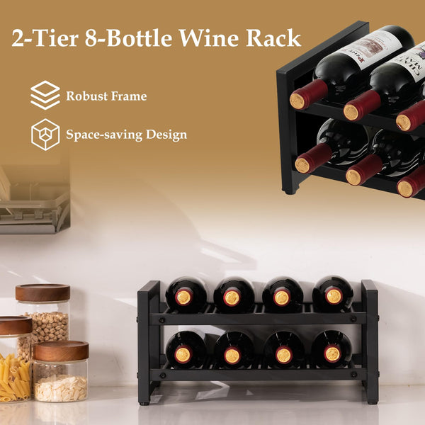 Giantex 2-Tier 8-Bottle Wine Rack