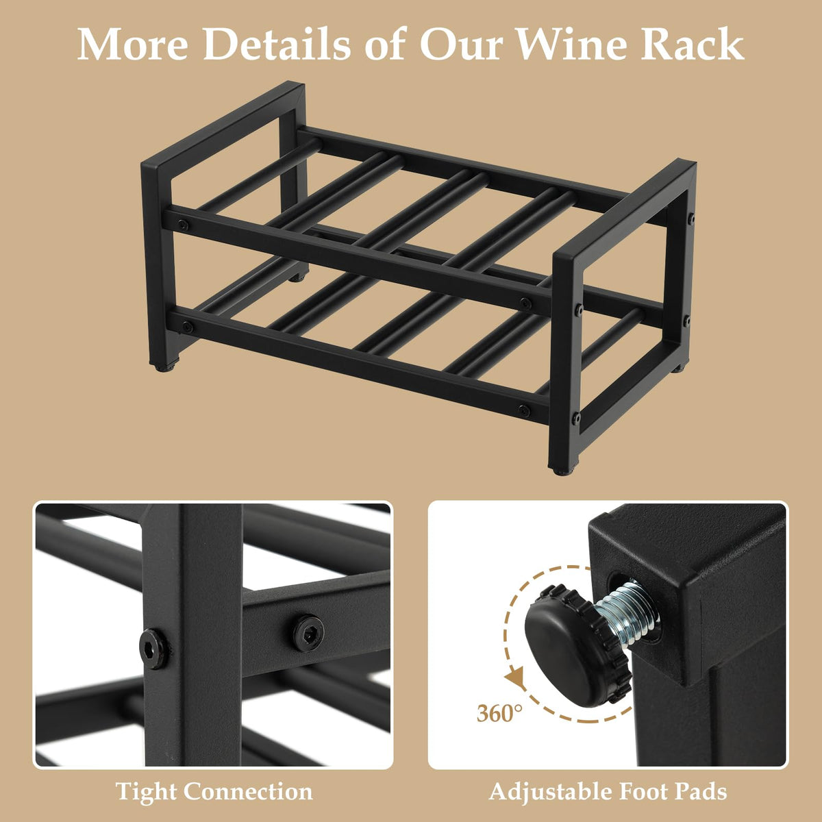 Giantex 2-Tier 8-Bottle Wine Rack