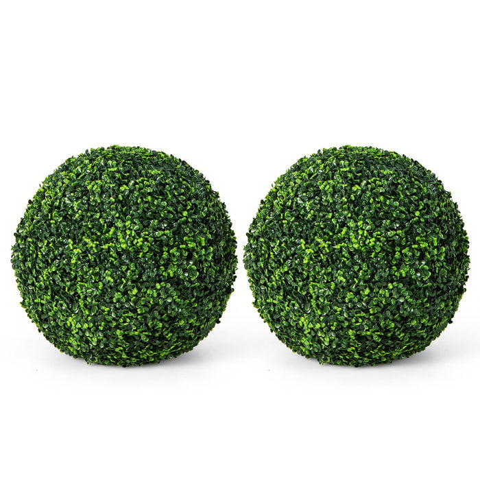 Giantex 2 PCS Artificial Plant Topiary Balls, 48cm Faux Boxwood Ball Plants