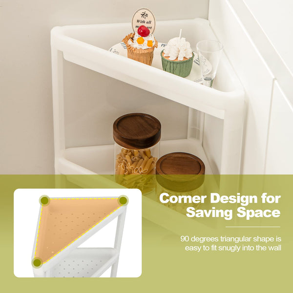 Giantex 2 Pack 3-Tier Detachable Floor Corner Shower Shelf