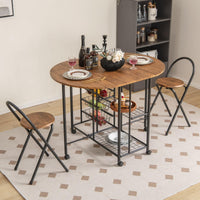 Giantex 3 PCS Folding Dining Table & Chair Set