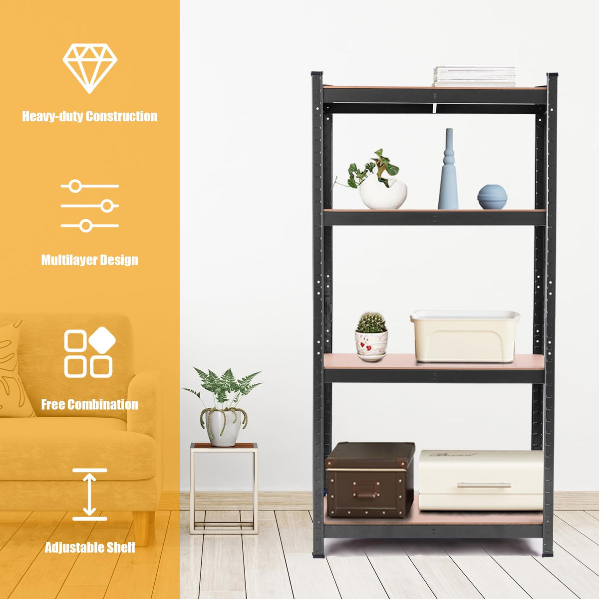 Giantex 4-Tier Metal Shelving Unit