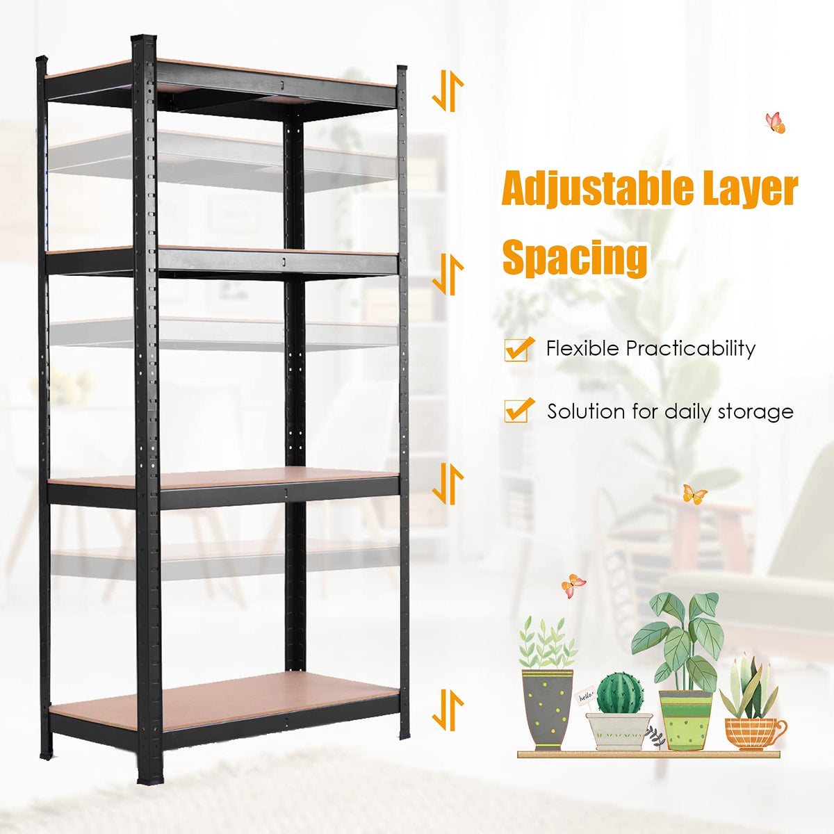 Giantex 4-Tier Metal Shelving Unit