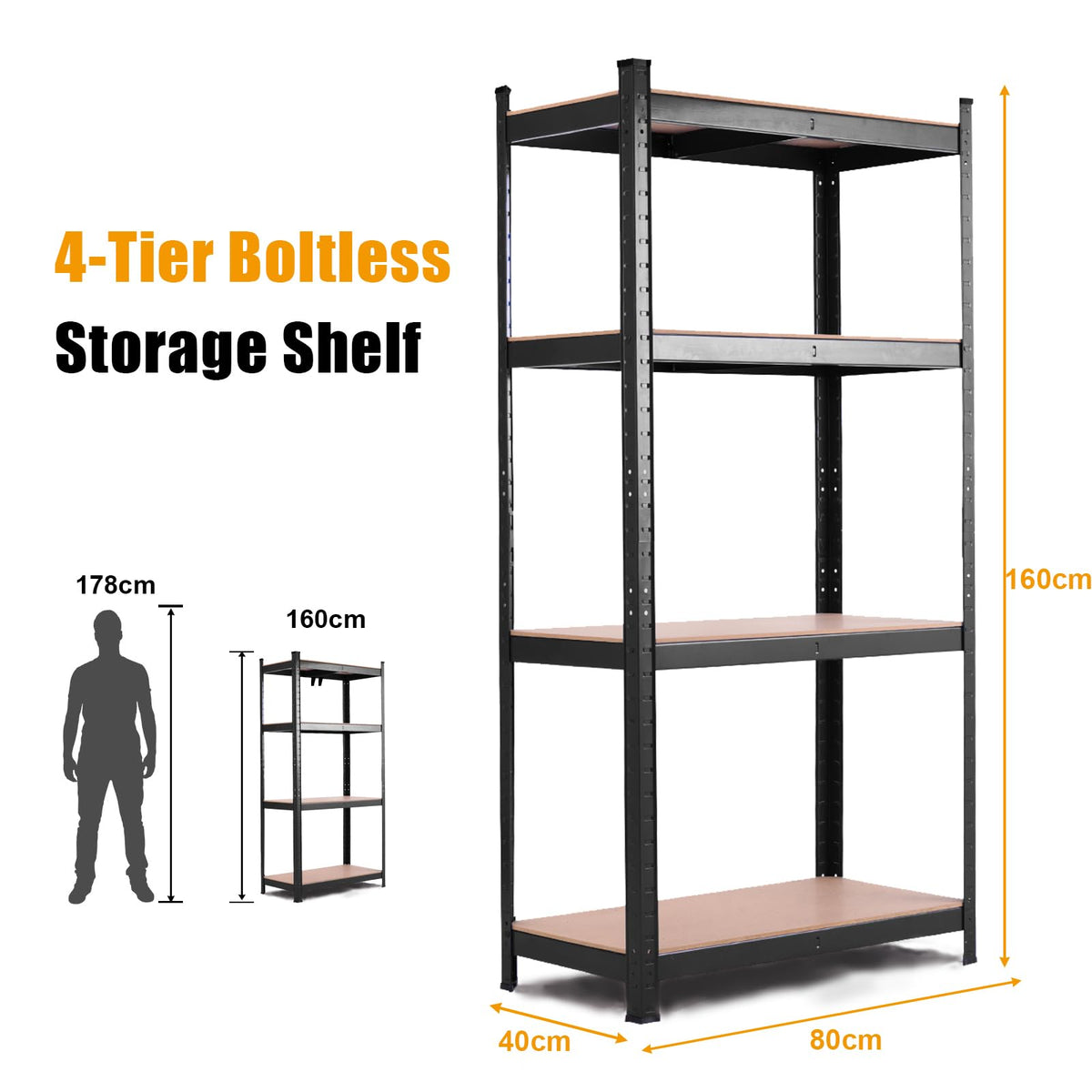 Giantex 4-Tier Metal Shelving Unit