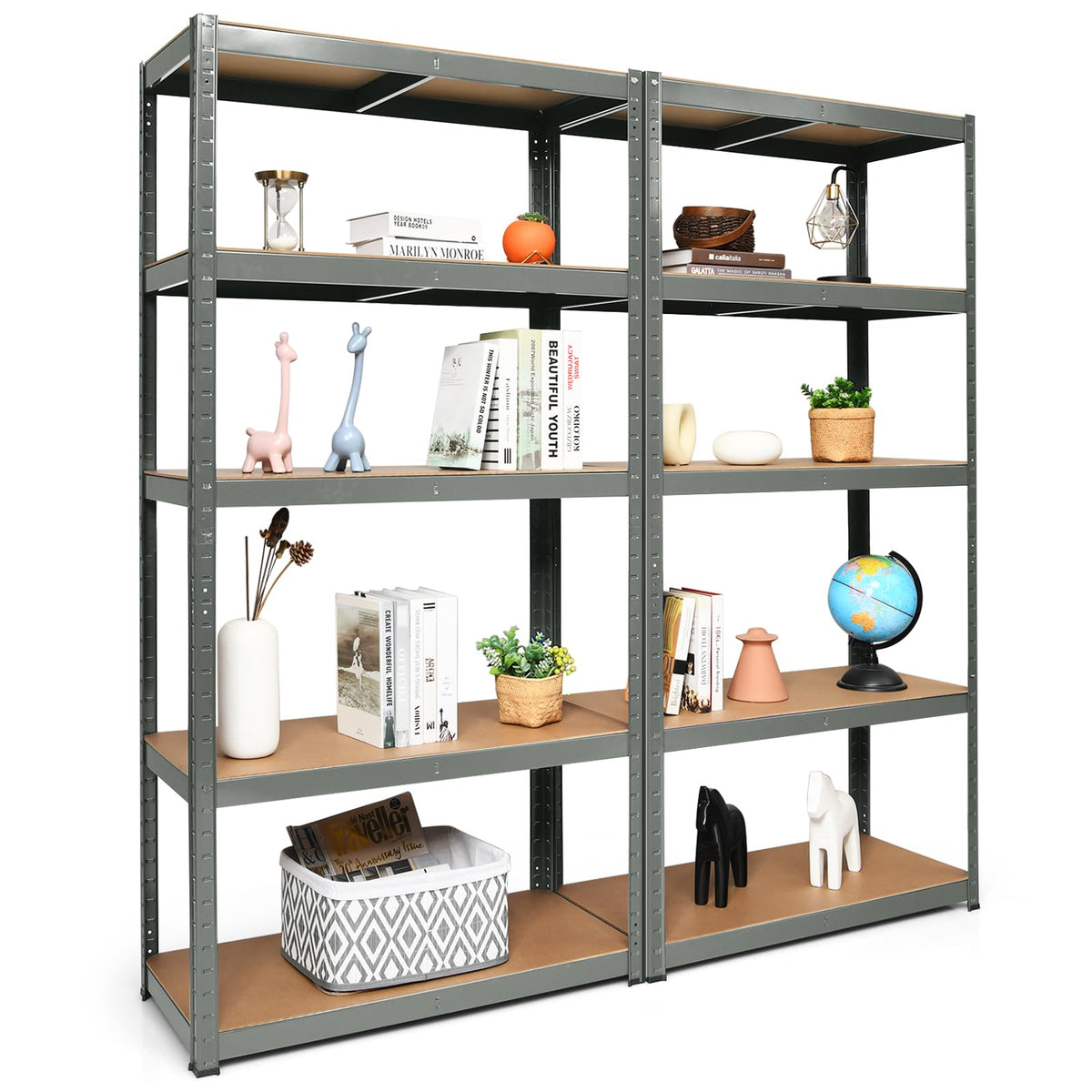 Giantex 5-Tier Metal Shelving Rack