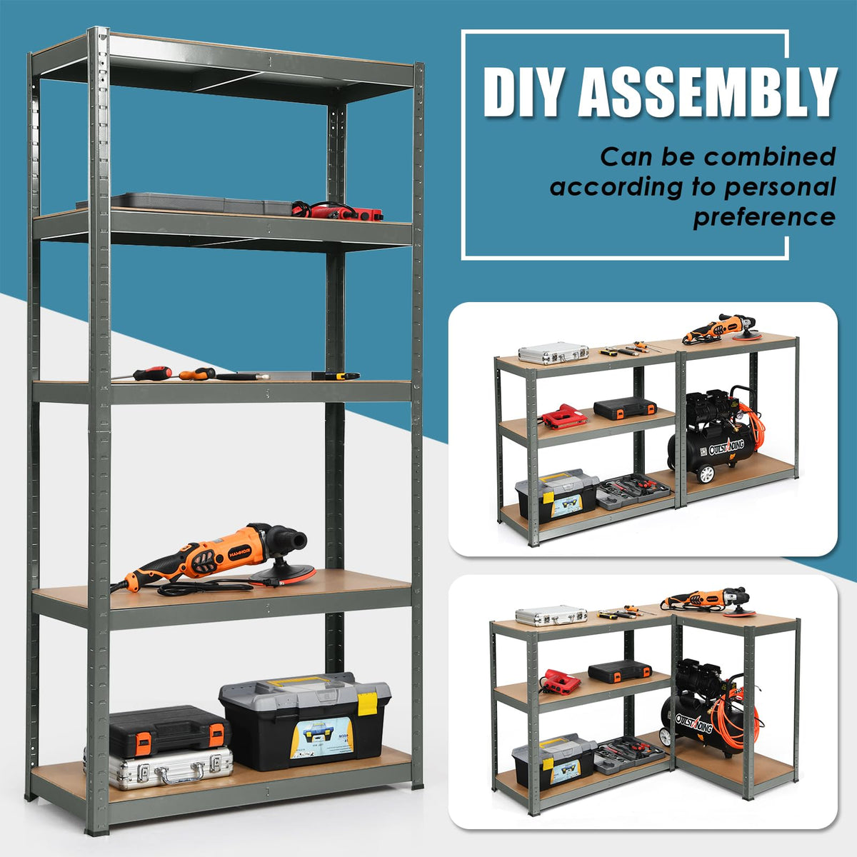 Giantex 5-Tier Metal Shelving Rack