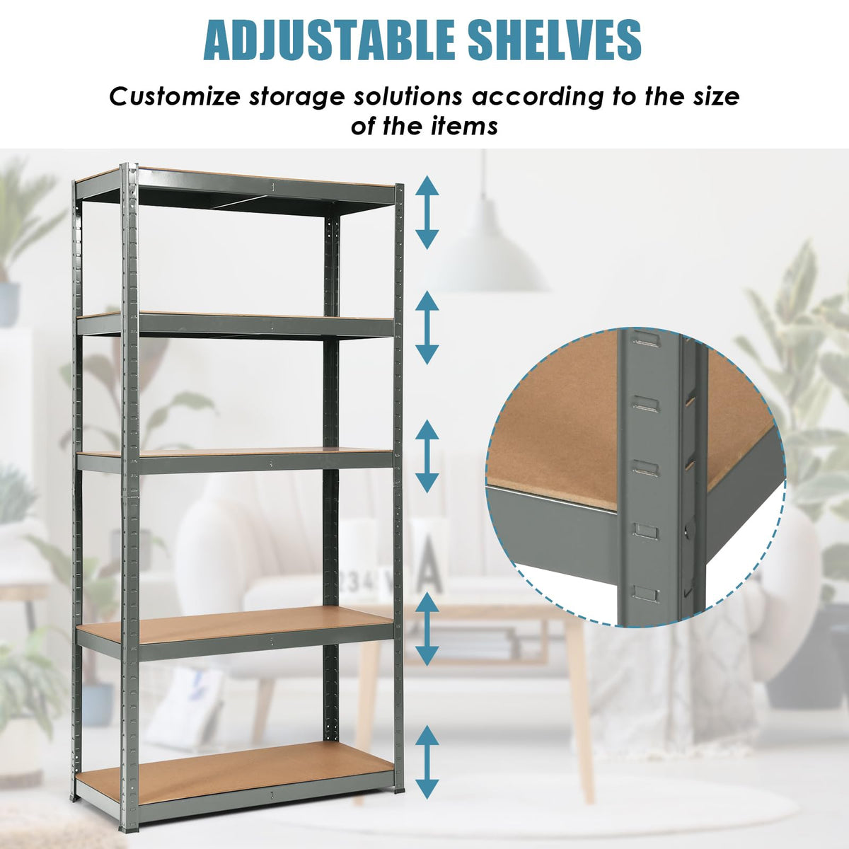 Giantex 5-Tier Metal Shelving Rack