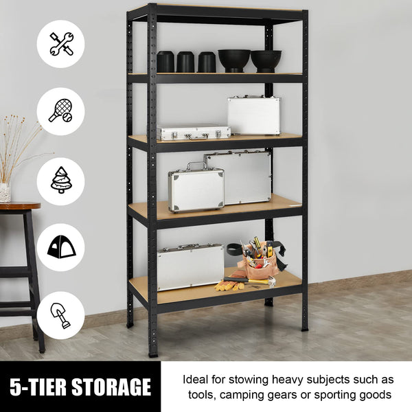 Giantex 5-Tier Storage Shelves, 180cm Steel Garage Shelf Rack with Adjustable Shelves