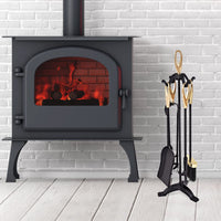 Giantex 5 PCS Iron Fireplace Set, Fireplace Tool Set