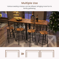 Giantex 5 Pieces Bar Table and Stools Set