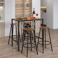 Giantex 5 Pieces Bar Table and Stools Set