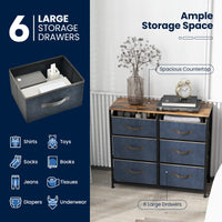 Giantex 6-Drawer Dresser Organizer, Fabric Dresser Storage Cabinet