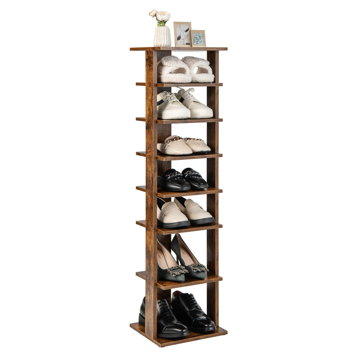 Giantex 7-Tier Vertical Shoe Rack, Shoe Storage Organizer