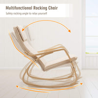 Giantex Accent Rocking Chair, Ergonomic Modern Chair with Removable Cushion
