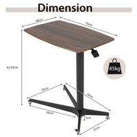 Giantex Adjustable Overbed Table, Pneumatic Medical Bedside Table