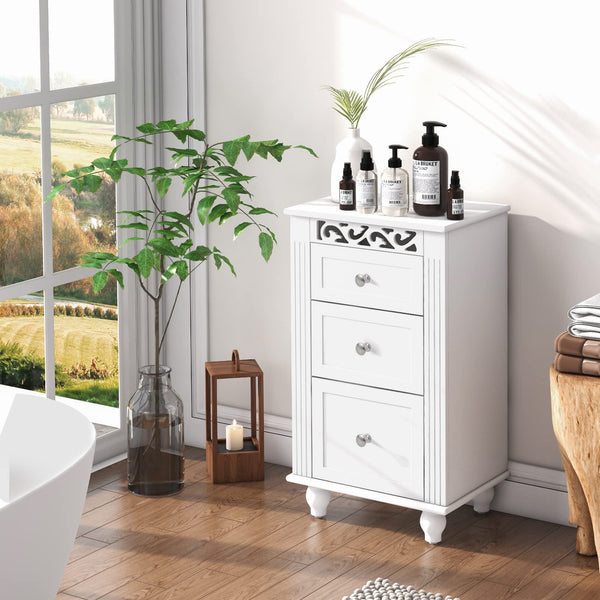 Giantex Bathroom Floor Cabinet, Freestanding Storage Cabinet