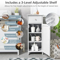 Giantex Bathroom Floor Cabinet, Storage Cabinet with Single Door