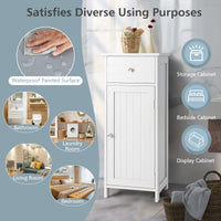 Giantex Bathroom Floor Cabinet, Storage Cabinet with Single Door