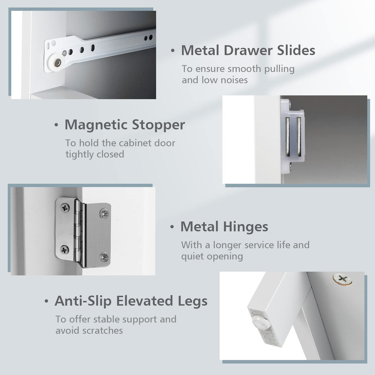 Giantex Bathroom Floor Cabinet, Storage Cabinet with Single Door